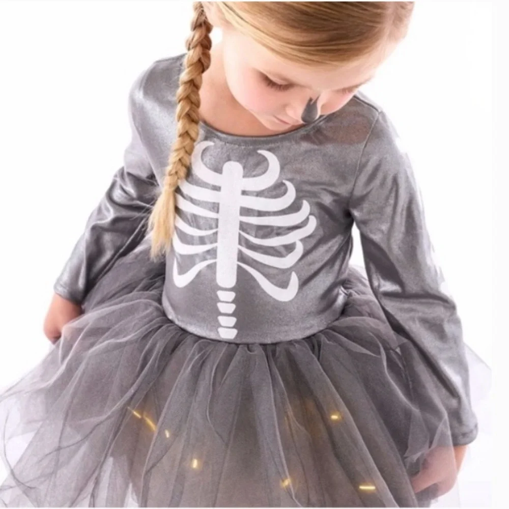 Pottery Barn Kids Light Up Tulle Skeleton Costume - Picture 2 of 11